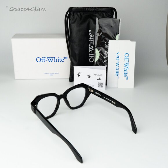 Off-White Women Eyeglasses Black Cat Eye OERJ043 STYLE 43 1000 NEW AUTHENTIC main image 4